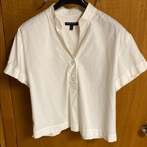 Banana Republic White Short Sleeve Button Down Shirt